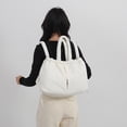 thumbnail image 4 of Moontgen Puffer Tote Bag for Women Adjustable Strap Crossbody Bag Nylon Backpack (White), 4 of 9