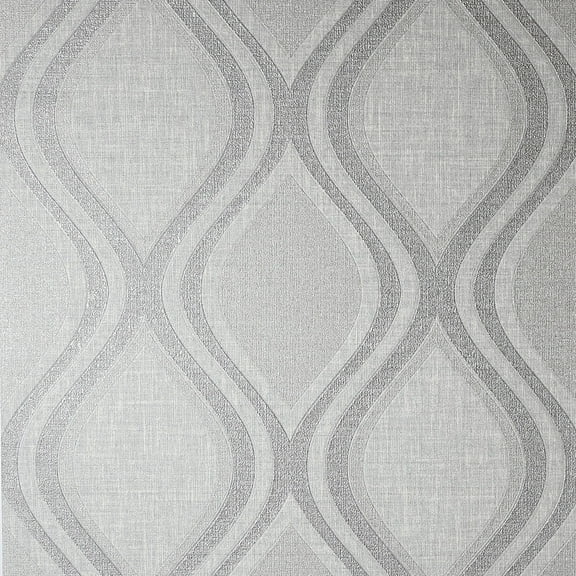 Arthouse Ignatius Grey Ogee Wallpaper