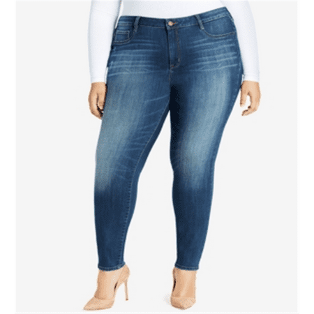 William Rast Women's Trendy Plus High Rise Jeans Blue Size 22 W