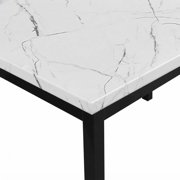 FurniFact Modern Faux Marble Dining Table – Off-White Kitchen & Dining Room Tables