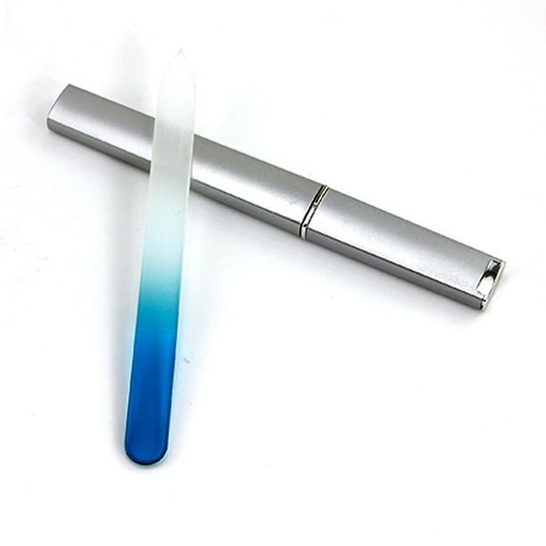 Crystal Glass Finger Nail File with Case Pedicure Fingernail File