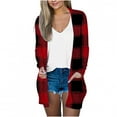 thumbnail image 1 of lcziwo 2024 Cardigan pour Femmes Cardigan à devant Ouvert Chandails pour Femmes Cardigans pour Femmes avec Poches Décontracté Léger Imprimé Cardigan de Mode Chandails Cardigan Mince Manteau Léger Rouge m, 1 of 5
