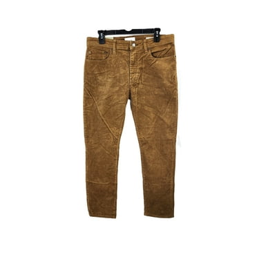Goodfellow & Co Straight Leg Slim Fit Men's Brown Corduroy 5-Pocket Casual Pants