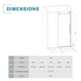 thumbnail image 3 of Shower Door Goodyo Frameless Shower Door, 48" W x 72" H Sleek Silent Sliding Glass Door, 1/4" (6mm) Thick Tempered Clear Glass with Easy-clean Coating, Heavy-Duty 304 Stainless Steel, ,Frameles, 3 of 11