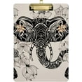 thumbnail image 2 of FMSHPON Tribal Floral Elephant Clipboard Hardboard Wood Nursing Clip Board and Pull for Standard A4 Letter 13x9 inches, 2 of 5