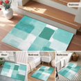 thumbnail image 5 of Area Rug 2 x 3 Ft, Green Geometric Indoor Accent Bathroom Rugs for Kitchen/Laundry Room, Watercolor Ombre Modern Abstract Art Washable Non-Slip Runner Floor Mat for Entryway, Living Room, 5 of 7