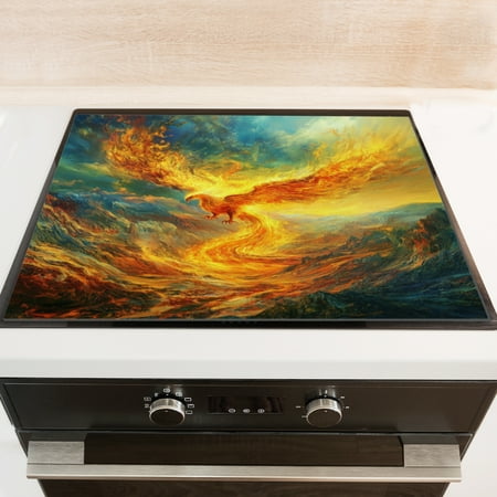 

Silicone Stove Mat for Glass Top Stove Exquisite Ember - Coated Phoenix Electric Stove Cover Mat 28 x 20 Inch Heat - Resistant Gas Gtove Burner Covers Glass Stove Top Protector