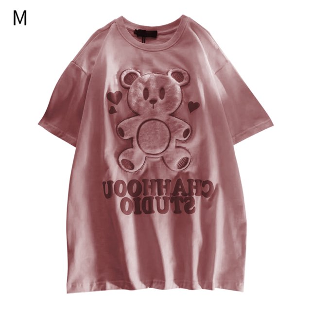 Camiseta Mujer Dibujos Animados Manga Corta Cuello Redondo Casual Algodón Top, Rosa, M Methold AP001524-01B