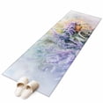 thumbnail image 2 of 2'x6' Rug Runners for Hallways Kitchen, Purple Lavender Non Slip Entryway Beside Floor Carpet Runner, Spring Flower Pastoral Bike Rustic Washable Laundry Room Bedroom Throw Rugs Mat for Family Pet, 2 of 8