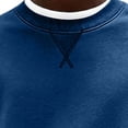 thumbnail image 5 of LEKWK Crewneck Sweatshirts for men Long Sleeve Casual Pullover Activewear Athletic Tops Classic Fit Comfortable Basic Fall Winter Shirt for Gym Workout Running Outdoor Blue XL, 5 of 5