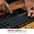 thumbnail image 2 of AKAI Professional MPK Mini MK3 - Teclado controlador MIDI USB de 25 teclas con 8 drum pads, 8 perill, 2 of 14