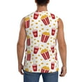 thumbnail image 4 of Uemuo Popcorn Pattern Men's Sleeveless T-Shirt,Muscle Athletic Tank Top, Moisture-wicking Quick-dry Breathable Classic Tee Top for Gym Run Outdoor Sports-X-Large, 4 of 8