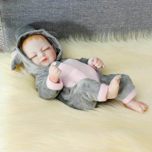Reborn Baby Dolls, 10 Inches Soft Silicone Weighted Body, Lifelike