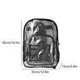 thumbnail image 3 of Hvmvliv Clear Backpack Transparent Waterproof Sackpack Large Capacity Fashion Knapsack Men and Women Day Backpack Black, 3 of 6