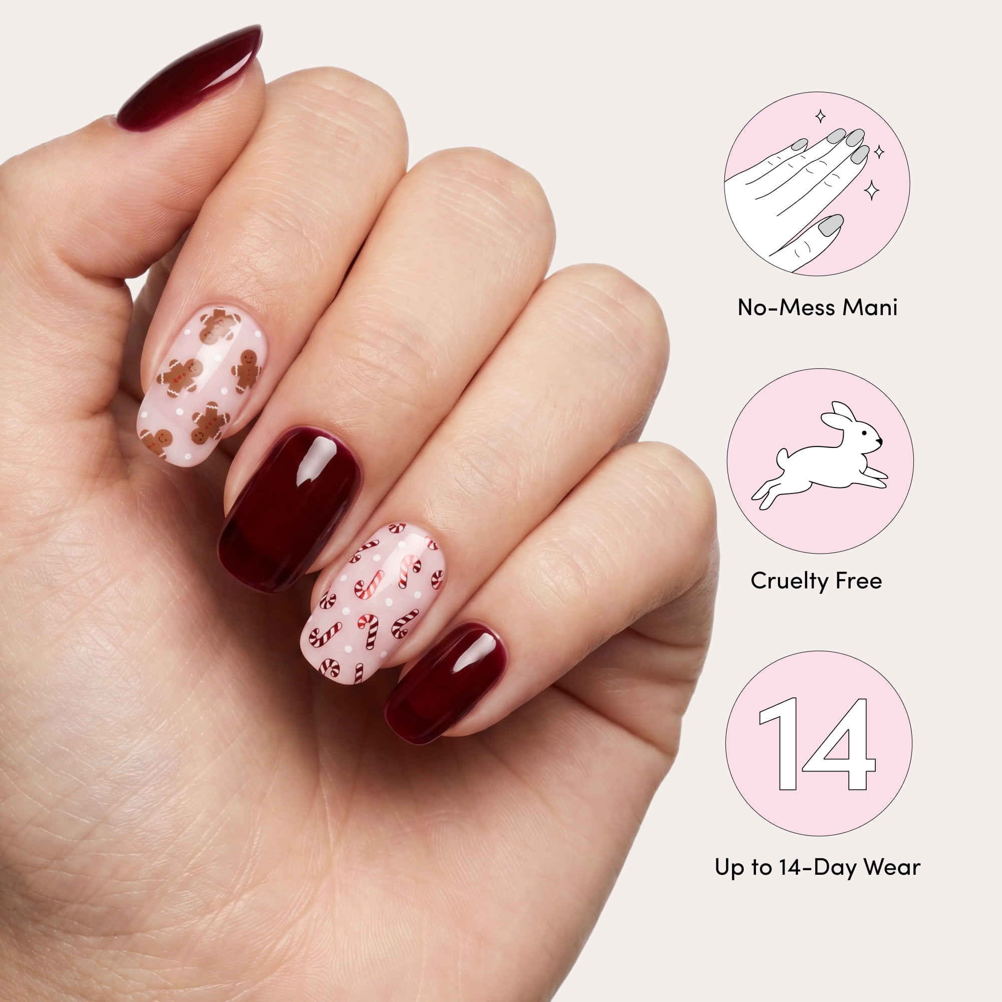 Dashing Diva Gloss Gel Nail Strips, Sugar & Spice, 32 Count