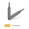 thumbnail image 3 of Uxcell 3pcs T6H Punta de destornillador Torx 5/32" Hex Magnético Estrella de 6 Puntos Acero S2, 3 of 6