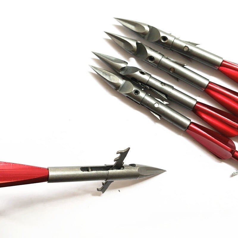 5pcs Stainless Steel Swim Bladder Fishing Arrows Darts Slingshot Shooting Tools