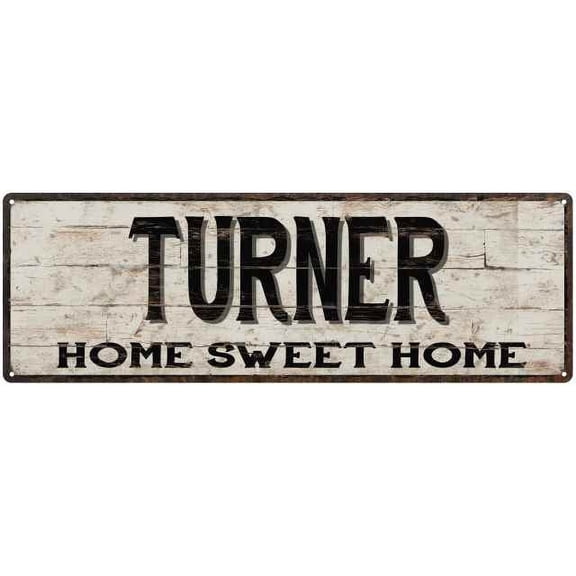 TURNER Rustic Home Sweet Home Sign Gift 6x18 Metal Decor 106180084049