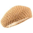 thumbnail image 3 of Boina tejida de paja sombrero clásica boina francesa boina decorativa para mujeres niñas, 3 of 7
