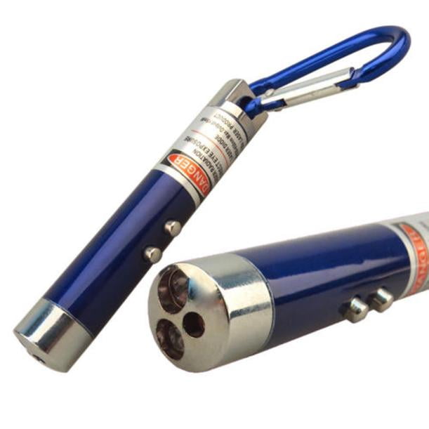 3 in 1 Multifunction UV LED Flashlight Laser Light Pointer Pen Keychain Key Ring 