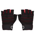 thumbnail image 4 of Levantamiento de pesas Guantes de gimnasio Entrenamiento Fitness Muñequera Entrenamiento Ejercicio Deportes (Rojo+Negro, M), 4 of 8