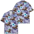 thumbnail image 2 of Floral Horse Racing Hawaiian Shirts For Men Tropical Aloha Horse Mens Hawaiian Shirts Short Sleeve Button Down Shirt Men, 2 of 7
