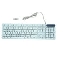 thumbnail image 2 of USB Wired Gaming Keyboard 104 Keys Backlit Ergonomic Foldable Feet Suspended Concave Arc Round Keycaps Multimedia Keys Compatible with Laptop Desktop AIO for  XP Linux OS X, 2 of 7