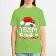 thumbnail image 5 of Christmas Tee Team Santa Claus Christmas Family Matching Pajama Funny Xmas T-Shirt, OdeJous Green XX-Large, 5 of 5