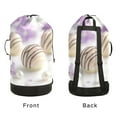 thumbnail image 4 of Heavy-Duty Laundry Backpack Backpack Laundry Bag with Drawstring Closure for Travel, Camping & College White Chocolate Truffles, 4 of 7