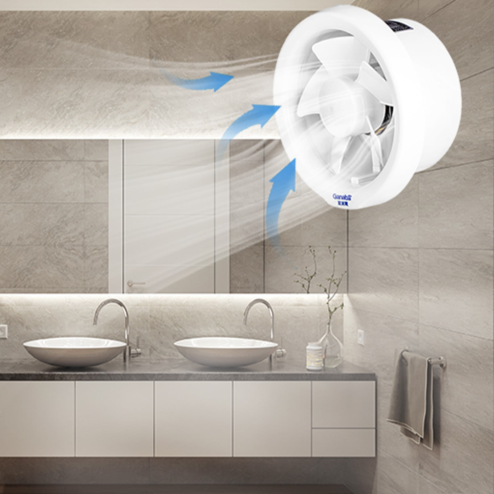 BIBABLYKE 4Inch Inline Boosters Exhaust Fan 12V Ventilation Blower Duct Fan with Low Noise for Grow Tent, Basements, Bathrooms