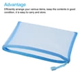 thumbnail image 3 of Malla Cremallera Bolsas, A5 Nylon Cremallera Bolsa Lápices Estuche Almacenamiento Bolsillos para Viajes Oficina Accesorios, Cielo Azul Paquete de 6, 3 of 5