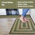 Homespice Pinecone Green Braided Runner Rug 22x72" Jute Rug for