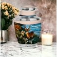 thumbnail image 4 of Deer Urn for Ashes Mom, Decorative Funeral Urn For Dad - Deer Theme Cremation & Memorial Sharing Urns for Ashes with Lid - 10inch, Large - 1Pcs, 4 of 6