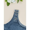 thumbnail image 6 of Chollius Toddler Kid Girl Jeans Bare Waist Romper Solid Color Sleeveless Adjustable Suspender Strap Denim Jumpsuit Bodysuit Summer Clothes, 6 of 9