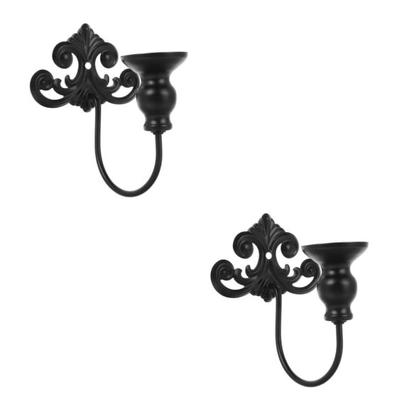OUNONA 2pcs Candle Sconces Wall Candle Holder Metal Candle Holder Decorative Candle Holders Wall Mount Candle Holders For Home