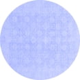 thumbnail image 1 of Ahgly Company Machine Washable Indoor Round Oriental Blue Modern Area Rugs, 3' Round, 1 of 4