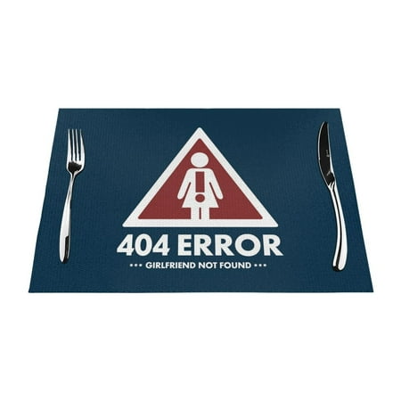 

ZNDUO Placemats 4 PCS Heat Resistant Stain Resistant Woven PVC Insulation Placemats Durable Washable Elegant Table Mats for Dining-404 Error 18 x12