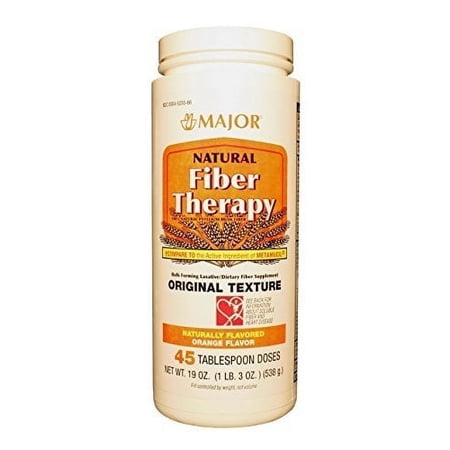 Major Natural Fiber Therapy Orange Psyllium, 48 Servings