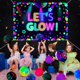 thumbnail image 5 of Telón de fondo fotográfico XJLANTTE Neon Let's Glow Party 1,8 x 1,2 m, 5 of 8