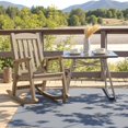 thumbnail image 2 of WLXIANG PP Material Rocking Chair Outdoor Indoor All Weather High Back Patio Rocker for Adult Heavy Duty Rocking Chair for Patio Backyard Porch Garden (Heavy Duty, Light Brown), 2 of 8