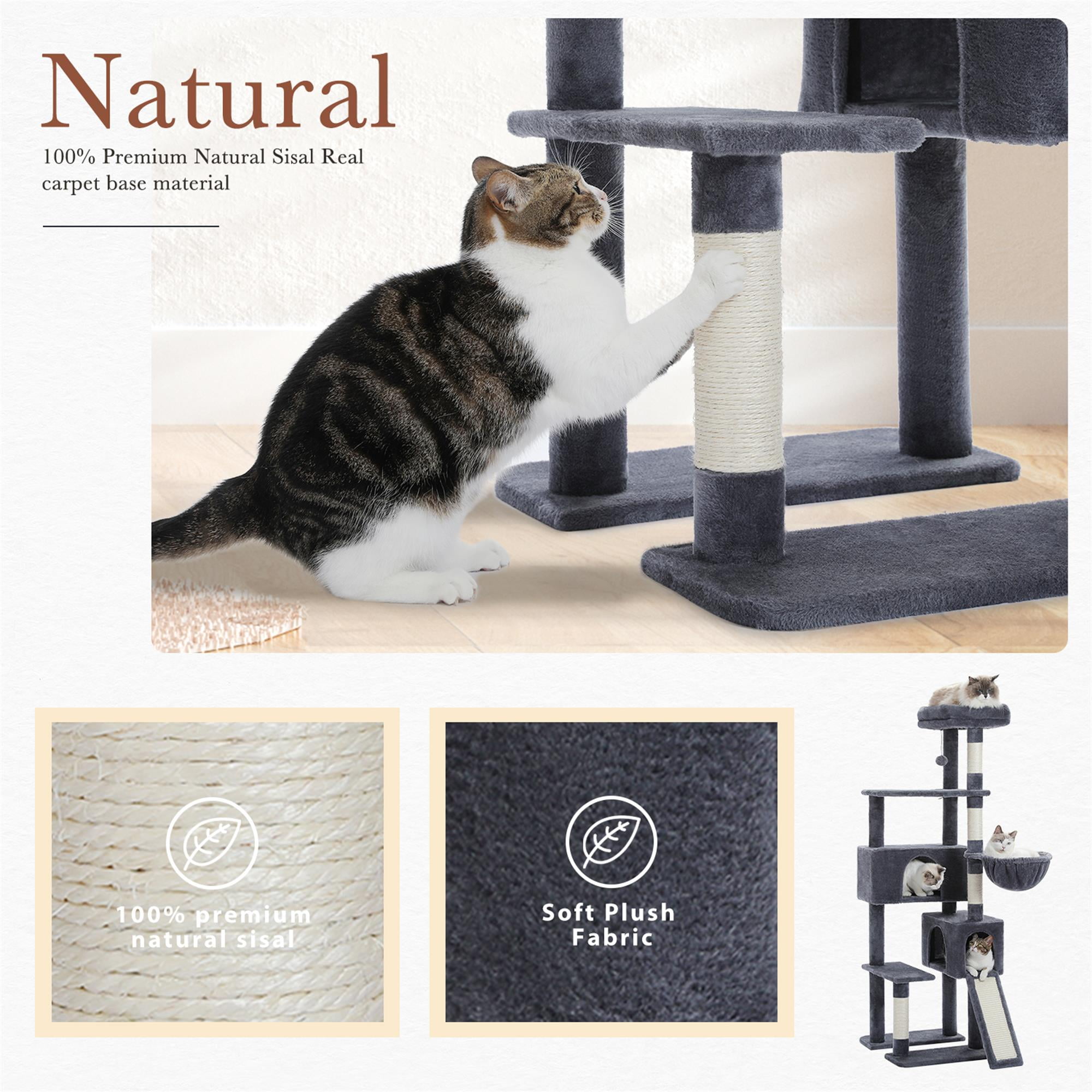 Pefilos 61" Cat Tree Tower for Indoor Cats with Platform and Scratching Posts, Cat Condo Cat Tree House in Pet Supplies, Gray Pefilos 61" Cat Tree Tower for Indoor Cats with Platform and Scratching Posts, Cat Condo Cat Tree House in Pet Supplies, Gray