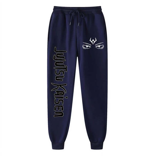 Pantalones de chándal con estampado de Anime para hombre, pantalones deportivos para correr, gimnasio, pantalones informales con forro polar y bolsillos, disfraz de Cosplay