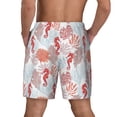 thumbnail image 2 of Lsque Mens Swim Trunks Tropical Corals Seahorse Pattern - Bathing Suit Compression Liner - Beach Swim Shorts Swimwear - (S-3XL) - Stretch Quick Dry -Medium, 2 of 9