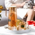 thumbnail image 6 of Glass Pitcher with Lid, 9.84x3.94x3.15in   coffee  Classic  Water Pitcher,Glass Water Carafe for Cold Brew, Coffee, Lemonade, Iced Tea,Beverage, Heat Resistant Water Glass Jug, 6 of 6