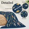 thumbnail image 3 of Blue Dinosaur Body Pillow Covers 20"x54", Vintage Letters Farm Animals Soft Brushed Microfiber Breathable Throw Pillow Covers, Pillowcase with Zipper for Couch Sofa Bedroom Living Room, 3 of 9