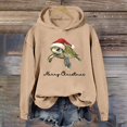thumbnail image 4 of Merry Christmas Hoodies for Women 2025 Long Sleeve Sea Turtle Graphic Hooded Sweatshirt Pullover Tops, 4 of 6