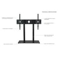 thumbnail image 5 of Mount-It! Universal Height Adjustable Tabletop TV Stand with Tempered Glass Base | Fits 32-55 Inch TVs, 5 of 9