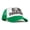 Green/White, variant on Gone Squatchin' Unisex-Adult Trucker Hat -One-Size Green/White Bobo Cap