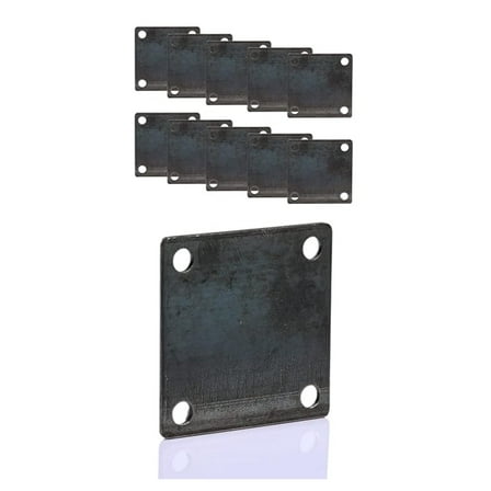 Steel Base Plates 4x4 - A36 Steel Plate - Weldable Metal Square Base - 3/16" Thick - 10 Pack