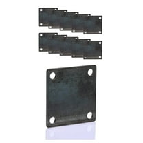 Steel Base Plates 4x4 - A36 Steel Plate - Weldable Metal Square Base - 3/16" Thick - 10 Pack